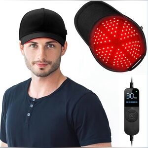 LED lights Hair Growth Cap, Black